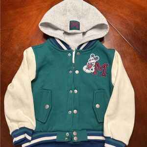 Disney Kids Green and Cream Mickey Mouse Hoodie